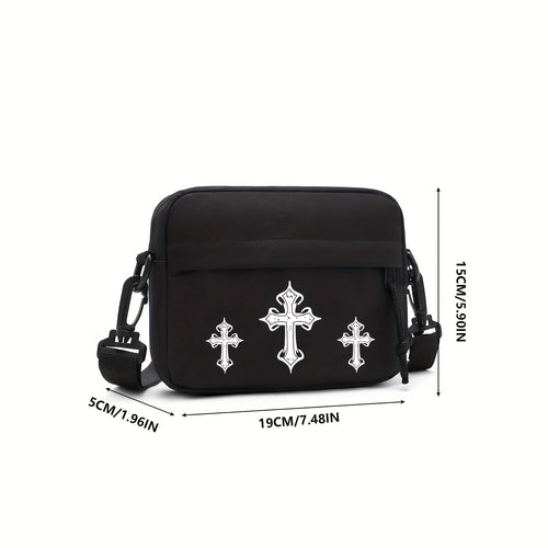 1pc Men's & High Quality Nylon Crossbody Waist Bag with Adjustable Strap - Lightweight Running Pack Suitable for Cycling, Travel, Outdoor, Commuting - Solid Color (/) Zipper Closure Unisex Belt Bag